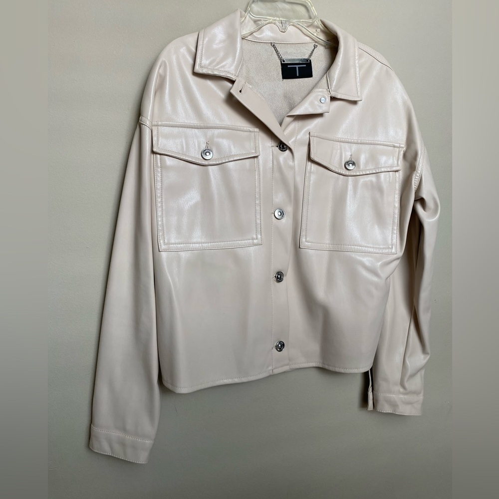 Faux Leather Jacket Tahari